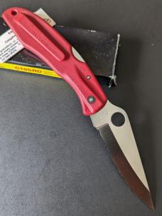 Early Spyderco Seki Japan Endura G-2 Stainless, Rare Red Lockback Knife NOS-NIB Early Spyderco Seki Japan Endura G-2 Stainless, Rare Red Lockback Knife NOS-NIB