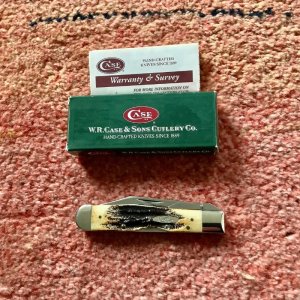 Case XX USA 6.51111/2 SS Cheetah Bone Stag Handles NIB