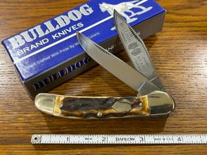 Bulldog 2-Blade Folding Knife w/Stag Scales Germany