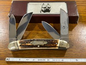 Bulldog "Lucky Congress" 4-Blade Folding Knife w/Jigged Bone Scales Germany