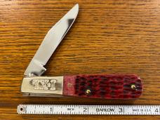 I*XL Wostenholm 2-Blade Barlow Knife w/Jigged Red Bone Scales Japan I*XL Wostenholm 2-Blade Barlow Knife w/Jigged Red Bone Scales Japan