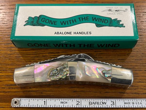 Parker Custom Series "Gone With The Wind" Congress Knife w/Abalone Inlaid Scales & Custom Filework Parker Custom Series "Gone With The Wind" Congress Knife w/Abalone Inlaid Scales & Custom Filework