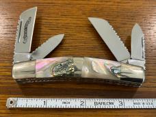 Parker Custom Series "Gone With The Wind" Congress Knife w/Abalone Inlaid Scales & Custom Filework Parker Custom Series "Gone With The Wind" Congress Knife w/Abalone Inlaid Scales & Custom Filework