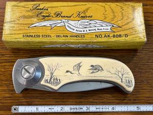 Parker Cut. Co. AK-808D Barry Woods Style Swing-Lock Folding Knife Japan -- RARE!!! 
