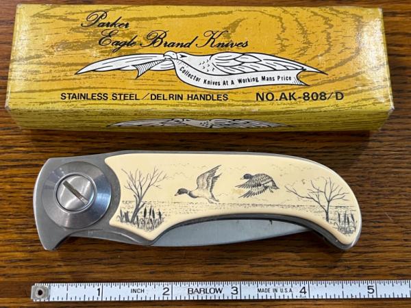 Parker Cut. Co. AK-808D Barry Woods Style Swing-Lock Folding Knife Japan -- RARE!!! Parker Cut. Co. AK-808D Barry Woods Style Swing-Lock Folding Knife Japan -- RARE!!!