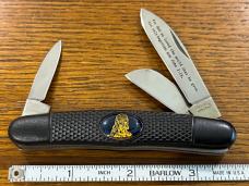 Parker CH967 "John 3:16" 3-Blade Folding Knife w/Black Diecast Handle Christ Medallion Japan