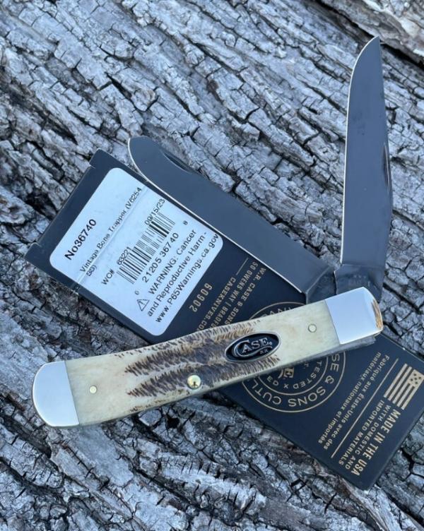 CASE XX ** 2023 VINTAGE BONE PVD COATED BLADE TRAPPER CASE XX ** 2023 VINTAGE BONE PVD COATED BLADE TRAPPER