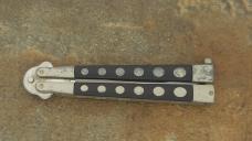 ROSTFREI USED BUT LOCKS OUT TIGHT BALISONG BUTTERFLY KNIFE