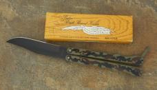 Parker Cut, Co. No1754 CAMOUFLAGE "GYPSY" Balisong Knife Surgical Steel Made in Japan