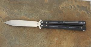 BENCHMADE 51 MORPHO BALISONG BUTTERFLY KNIFE, D2 SATIN BLADE