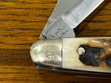 Kissing Crane Robert Klass 1981 Ltd Ed MWKC  3-Blade Stockman w/Stag Scales SN#096 Germany 
