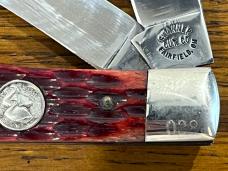 Swanner Cut. Co. Ltd Ed 2-Blade Trapper w/Jigged Red Bone Scales SN#038 Swanner Cut. Co. Ltd Ed 2-Blade Trapper w/Jigged Red Bone Scales SN#038