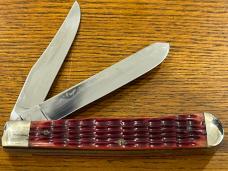 Swanner Cut. Co. Ltd Ed 2-Blade Trapper w/Jigged Red Bone Scales SN#038 Swanner Cut. Co. Ltd Ed 2-Blade Trapper w/Jigged Red Bone Scales SN#038