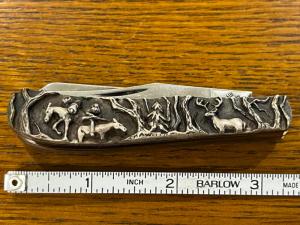 Smoky Mountain Knife Works Shaw-Leibowitz Ltd Ed Trapper w/Sterling Silver Cast Scales SN#022