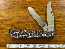 Smoky Mountain Knife Works Shaw-Leibowitz Ltd Ed Trapper w/Sterling Silver Cast Scales SN#022 Smoky Mountain Knife Works Shaw-Leibowitz Ltd Ed Trapper w/Sterling Silver Cast Scales SN#022