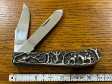 Smoky Mountain Knife Works Shaw-Leibowitz Ltd Ed Trapper w/Sterling Silver Cast Scales SN#022 Smoky Mountain Knife Works Shaw-Leibowitz Ltd Ed Trapper w/Sterling Silver Cast Scales SN#022