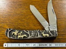 Smoky Mountain Knife Works Shaw-Leibowitz Ltd Ed Trapper w/Gold-Sterling Silver Cast Scales SN#022 Smoky Mountain Knife Works Shaw-Leibowitz Ltd Ed Trapper w/Gold-Sterling Silver Cast Scales SN#022