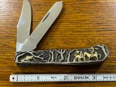 Smoky Mountain Knife Works Shaw-Leibowitz Ltd Ed Trapper w/Gold-Sterling Silver Cast Scales SN#022 Smoky Mountain Knife Works Shaw-Leibowitz Ltd Ed Trapper w/Gold-Sterling Silver Cast Scales SN#022