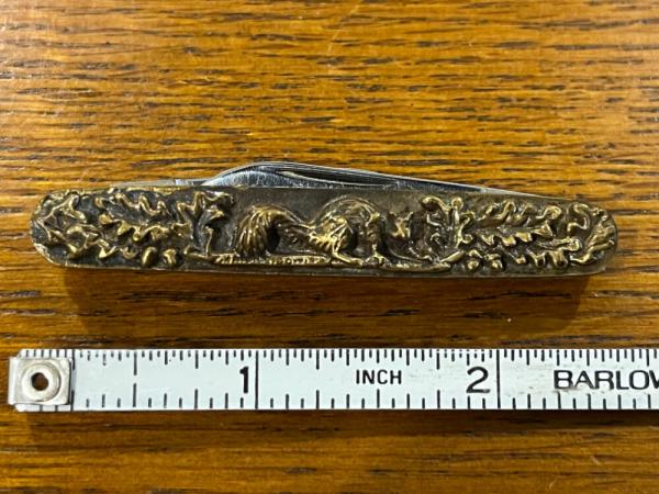 Queen Shaw-Leibowitz 1981 Ltd Ed 2-Blade Pen Knife w/Brass Cast Scales SN#084  