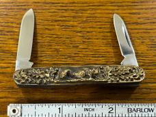Queen Shaw-Leibowitz 1981 Ltd Ed 2-Blade Pen Knife w/Brass Cast Scales SN#084  