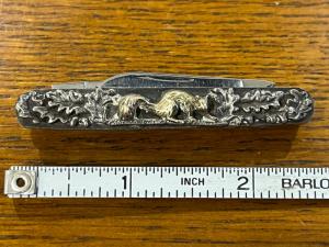 Queen Shaw-Leibowitz 1981 Ltd Ed 2-Blade Pen Knife w/Gold-Sterling Silver Cast Scales SN#084 