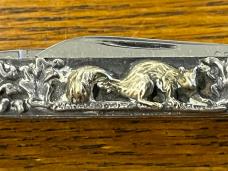 Queen Shaw-Leibowitz 1981 Ltd Ed 2-Blade Pen Knife w/Gold-Sterling Silver Cast Scales SN#084 Queen Shaw-Leibowitz 1981 Ltd Ed 2-Blade Pen Knife w/Gold-Sterling Silver Cast Scales SN#084