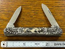 Queen Shaw-Leibowitz 1981 Ltd Ed 2-Blade Pen Knife w/Gold-Sterling Silver Cast Scales SN#084 Queen Shaw-Leibowitz 1981 Ltd Ed 2-Blade Pen Knife w/Gold-Sterling Silver Cast Scales SN#084