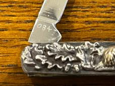 Queen Shaw-Leibowitz 1981 Ltd Ed 2-Blade Pen Knife w/Gold-Sterling Silver Cast Scales SN#084 Queen Shaw-Leibowitz 1981 Ltd Ed 2-Blade Pen Knife w/Gold-Sterling Silver Cast Scales SN#084