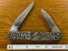 Case XX Shaw-Leibowitz 1981 Ltd Ed 2-Blade Pen Knife w/Gold-Sterling Silver Cast Scales SN#041 Case XX Shaw-Leibowitz 1981 Ltd Ed 2-Blade Pen Knife w/Gold-Sterling Silver Cast Scales SN#041
