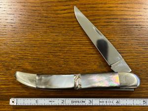 A. G. Russell Toothpick Knife w/Abalone & MOP Inlaid Scales Japan 