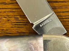 A. G. Russell Toothpick Knife w/Abalone & MOP Inlaid Scales Japan A. G. Russell Toothpick Knife w/Abalone & MOP Inlaid Scales Japan
