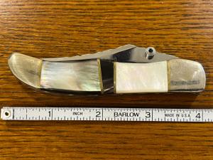 Case XX Model 61265LC 2004 1st Run Mid Folding Hunter w/MOP Inlaid Scales & Custom Fileworked Backs 