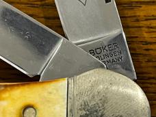 Boker Tree Brand 2-Blade Copperhead Knife w/Stag Scales Germany Boker Tree Brand 2-Blade Copperhead Knife w/Stag Scales Germany