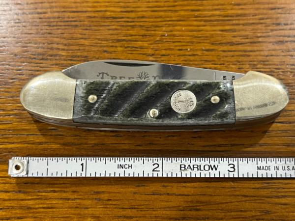 Boker Tree Brand 2-Blade Canoe Knife w/Wash Board Bone Scales Germany Boker Tree Brand 2-Blade Canoe Knife w/Wash Board Bone Scales Germany