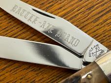 Battle Axe Shouse & Hardin 2-Blade Trapper Knife w/Stag Scales USA Battle Axe Shouse & Hardin 2-Blade Trapper Knife w/Stag Scales USA