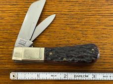 Battle Axe Hickey & Shouse 2-Blade Barlow Knife w/Pick Bone Scales Germany Battle Axe Hickey & Shouse 2-Blade Barlow Knife w/Pick Bone Scales Germany