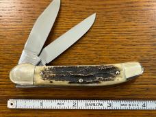 Bulldog "Tennessee Walking Horse" 2-Blade Copperhead Knife w/ Stag Scales Germany Bulldog "Tennessee Walking Horse" 2-Blade Copperhead Knife w/ Stag Scales Germany