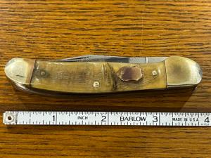 Bulldog 2007 2-Blade Trapper Knife w/Rams Horn Scales Germany
