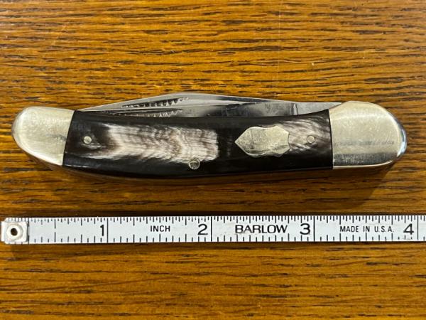 Bulldog 2-Blade Copperhead Knife w/Buffalo Horn Scales Germany