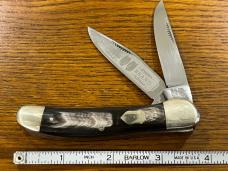 Bulldog 2-Blade Copperhead Knife w/Buffalo Horn Scales Germany