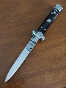 NOS GIOVANNI BELTRAME BUFFALO HORN 20cm=8" FLAT BLADE STILETTO NOS GIOVANNI BELTRAME BUFFALO HORN 20cm=8" FLAT BLADE STILETTO