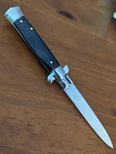 NOS GIOVANNI BELTRAME BUFFALO HORN 20cm=8" FLAT BLADE STILETTO NOS GIOVANNI BELTRAME BUFFALO HORN 20cm=8" FLAT BLADE STILETTO