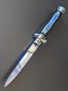 NOS GIOVANNI BELTRAME GENUINE IMITATION BUFFALO HORN 23cm=9" FLAT BLADE STILETTO NOS GIOVANNI BELTRAME GENUINE IMITATION BUFFALO HORN 23cm=9" FLAT BLADE STILETTO