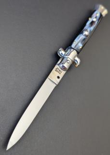 NOS GIOVANNI BELTRAME GENUINE IMITATION BUFFALO HORN 23cm=9" FLAT BLADE STILETTO NOS GIOVANNI BELTRAME GENUINE IMITATION BUFFALO HORN 23cm=9" FLAT BLADE STILETTO
