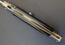 NOS GIOVANNI BELTRAME GENUINE IMITATION BUFFALO HORN 23cm=9" FLAT BLADE STILETTO NOS GIOVANNI BELTRAME GENUINE IMITATION BUFFALO HORN 23cm=9" FLAT BLADE STILETTO