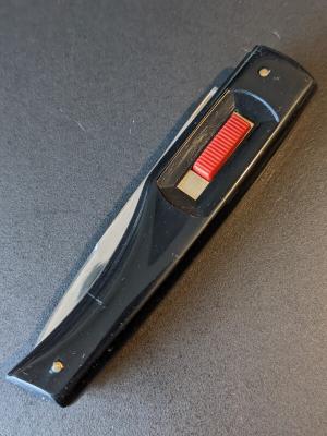 VINTAGE ITALIAN COLLINI "FLYLOCK" SLIDE BUTTON "ROSTFREI PATENT" AUTOMATIC KNIFE