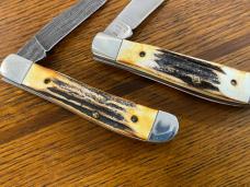 Parker-Edwards Limited Ed 1st & 2nd Amendment Commermorative Trapper Folding Knife Set SN#093