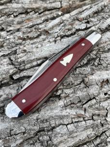 NORTHWOODS KNIVES ** RED LINEN MICARTA HAWTHORNE JACK GEC MADE NORTHWOODS KNIVES ** RED LINEN MICARTA HAWTHORNE JACK GEC MADE
