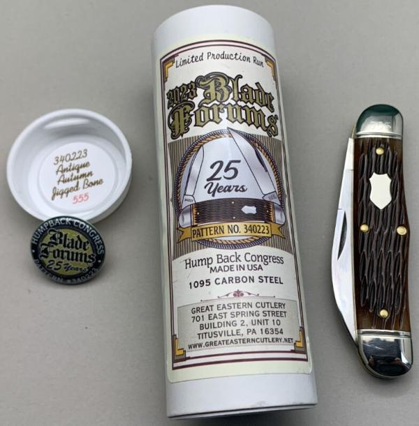 Great Eastern Cutlery 2023 Blade Forums Hump Back Congress Knife. 340223 New in The Tube. GEC. (968)