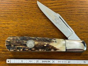Limited Edition NKCA 1983 Prototype Single-Blade Barlow Knife w/Stag Scales 